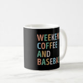 Mug Week-ends Café et maman de baseball (Devant droit)