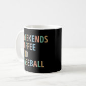 Mug Week-ends Café et maman de baseball (Devant gauche)
