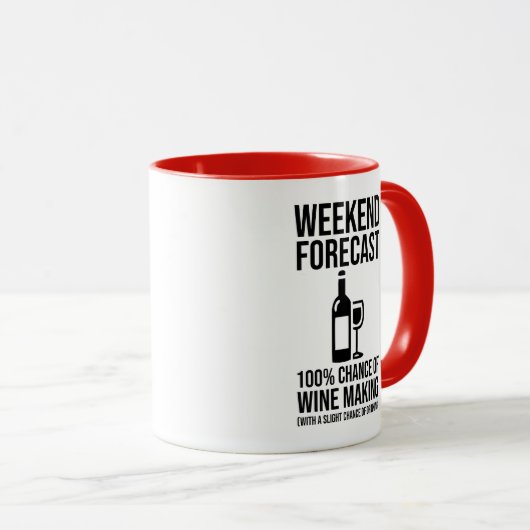 Mug Weekend Forecast - 100% Chance of Wine Making (Devant droit)