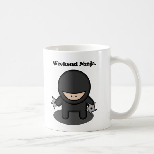 Mug Weekend Ninja Drôle mignon Japon Dessin (Droite)