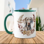 Mug Weimaraner Chien Automne Wreath