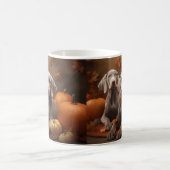 Mug Weimaraner Chiot Automne Citrouille délice (Centre)