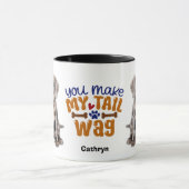 Mug Weimaraner Chiot Vous Faites Mon Baguette De Queue (Centre)