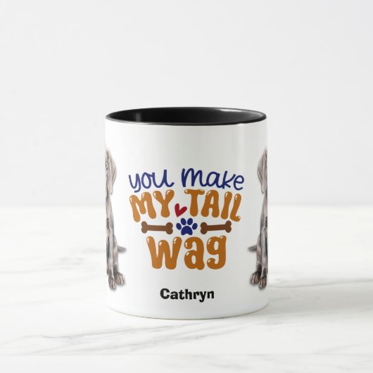 Mug Weimaraner Chiot Vous Faites Mon Baguette De Queue (Centre)