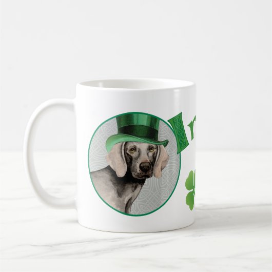 Mug Weimaraner de la Saint Patrick (Gauche)