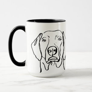 Mug Weimaraner élégant : votre texte, votre style