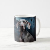 Mug Weimaraner Halloween effroi (Devant droit)