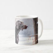 Mug Weimaraner Qu'il neige Noël (Devant droit)