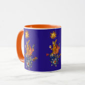 Mug WEIRD MEDIEVAL BESTIARY,ALCHEMIST,RED DRAGON,Blue (Devant gauche)
