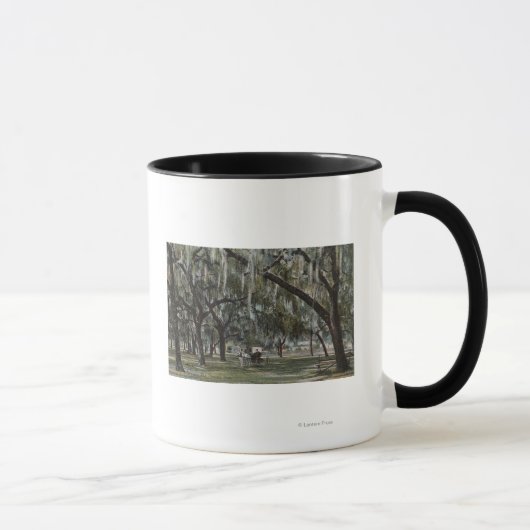 Mug Welaka, FL - Vue sur Welaka Park & Mossy Trees (Droite)