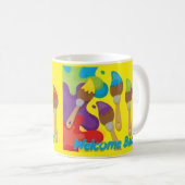 Mug Welcome Back Paintbrushes Primary Colors  (Devant droit)