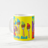 Mug Welcome Back Paintbrushes Primary Colors  (Devant gauche)