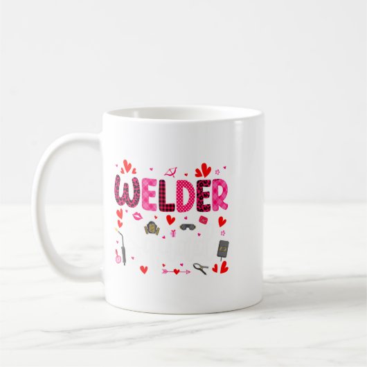 Mug Welder Squad Cute Tools Hearts Costume Valentines (Gauche)