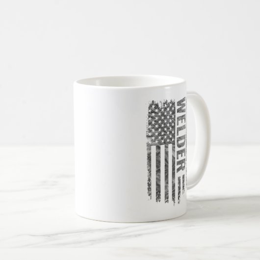 Mug Welder USA Flag Distressed design (Devant droit)