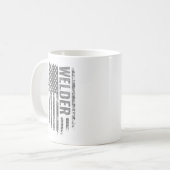 Mug Welder USA Flag Distressed design (Devant gauche)
