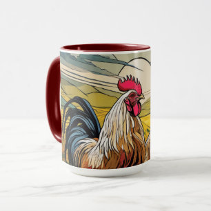 Mug Welété Roosters à Dawn Floral
