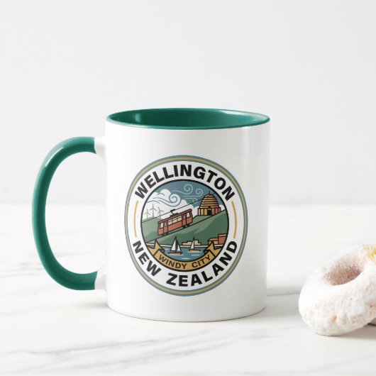 Mug Wellington Nouvelle-Zélande (Avec donut)
