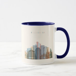 Mug Wellington (Nouvelle-Zélande)  Ville Skyline