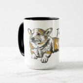 Mug Welsh Pembroke Corgi Original Art Teachers Animaux (Devant gauche)