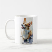 Mug Welsh Pembroke corgi watercolor (Gauche)
