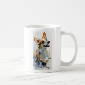 Mug Welsh Pembroke corgi watercolor