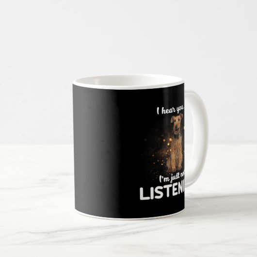 Mug Welsh Terrier Chien Je Vous Entends Ne Pas Écouter (Devant droit)