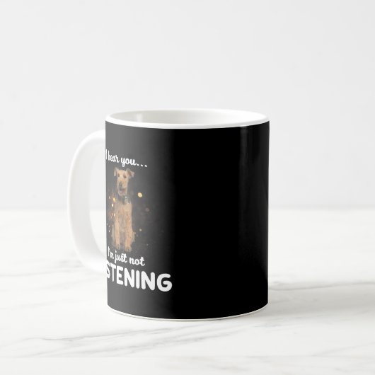Mug Welsh Terrier Chien Je Vous Entends Ne Pas Écouter (Devant gauche)