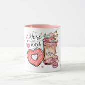 Mug We're Perfect Match Mr & Mrs Couple Romantic Funky (Centre)