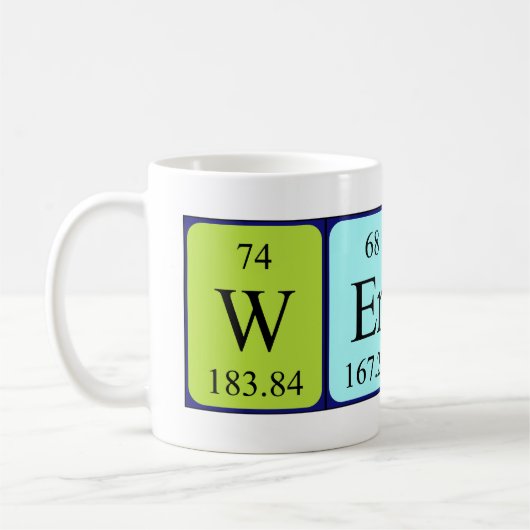 Mug Werner nom de table périodique (Gauche)