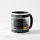 Mug West Coast Trail, Ajouter des photos & Date, Commé (Devant droit)
