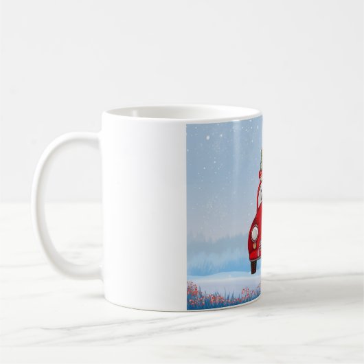 Mug West Highland White Terrier Chien avec le Père Noë (Gauche)