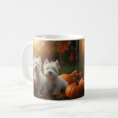 Mug West Highland White Terrier Chiot Citrouille d'aut (Devant gauche)