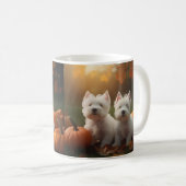 Mug West Highland White Terrier Chiot Citrouille d'aut (Devant droit)