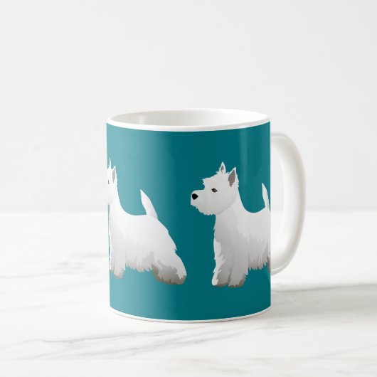 Mug West Highland White Terrier Conception de base de  (Devant droit)