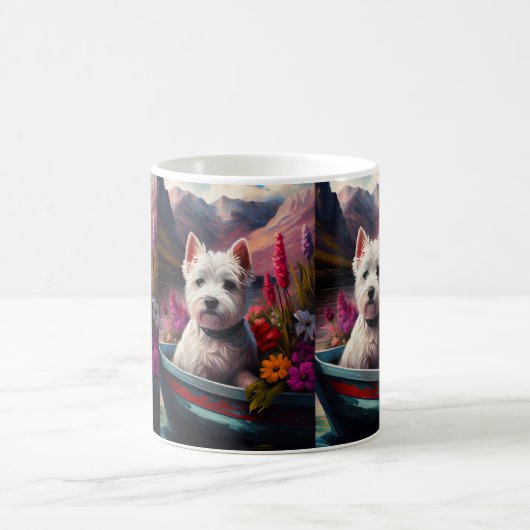 Mug West Highland White Terrier en bateau (Centre)