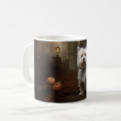 Mug West Highland White Terrier Halloween effrayant (Devant gauche)