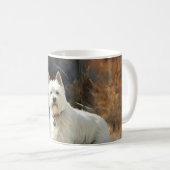 Mug West Highland White Terrier Laissons neiger Noël (Devant droit)