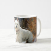 Mug West Highland White Terrier Laissons neiger Noël (Devant droit)