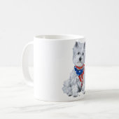 Mug West Highland White Terrier Patriotique (Devant gauche)