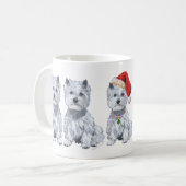 Mug West Highland White Terrier Santa Claus (Devant gauche)
