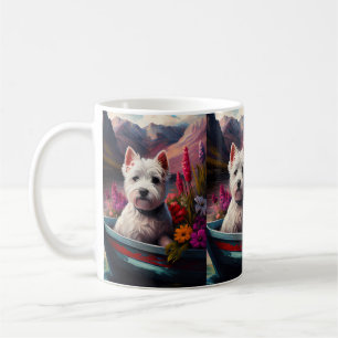 Mug West Highland White Terrier sur un bateau