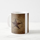 Mug Western Country Rustic Burlap Primitif Texas Star (Devant gauche)