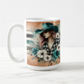 Mug Western Cowgirl Floral Customisé (Gauche)