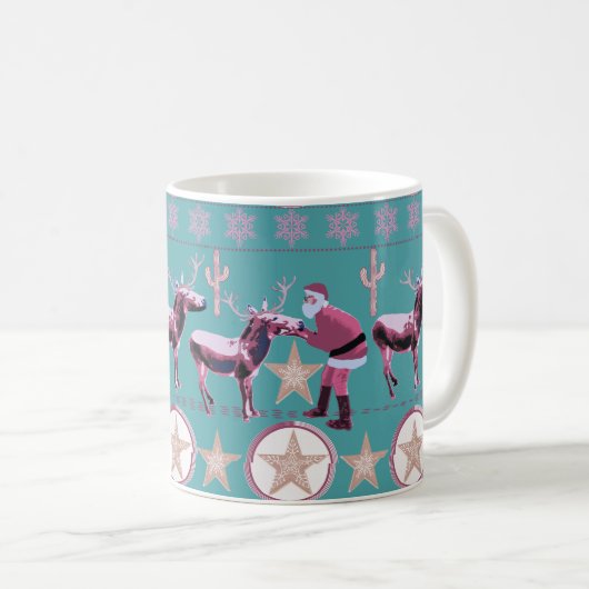 Mug Western Donkey Christmas Gingerbread Texas Star (Devant droit)