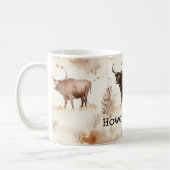 Mug Western Farm Animal Highland Cow (Gauche)