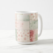 Mug Western Farm Mint Pink Floral Quilt Patterns (Devant droit)