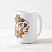 Mug Western Mama Sunflower Cowgirl Design (Devant droit)