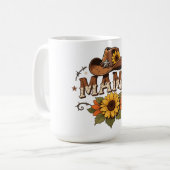 Mug Western Mama Sunflower Cowgirl Design (Devant gauche)