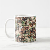 Mug Western Ranch ou Country Farm Scène (Gauche)