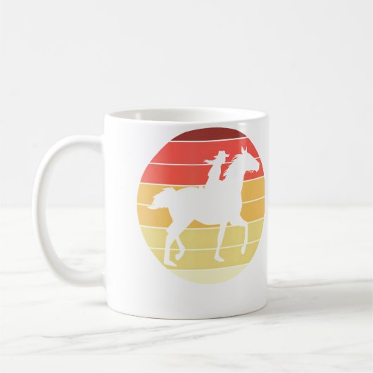 Mug Western Riding Horses Girls Women (Gauche)